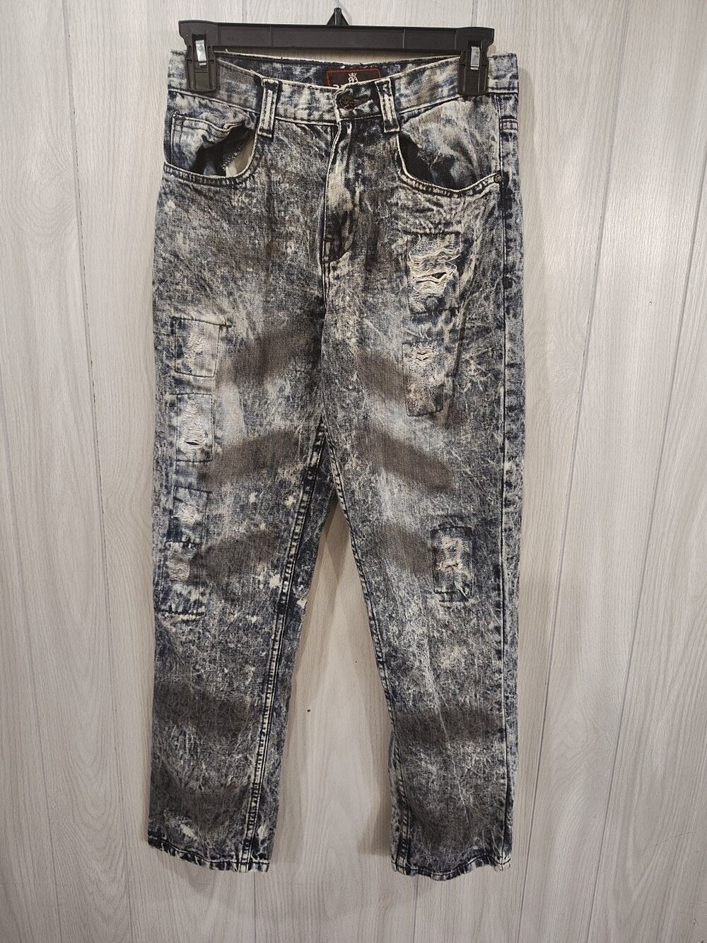 Vintage Red Ape Distressed Jeans Size 16 Grease Wash Grunge Skater Y2K